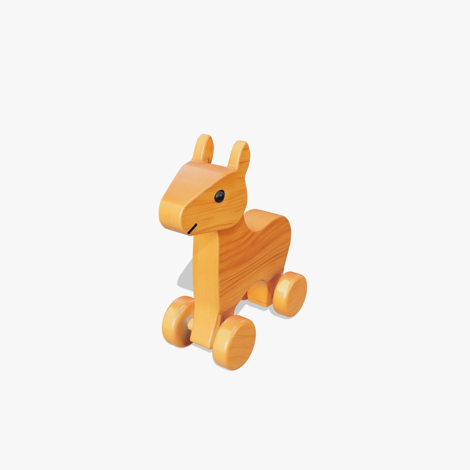 Wooden Toy Giraffe Model Pack for Interactive and Animation Projects