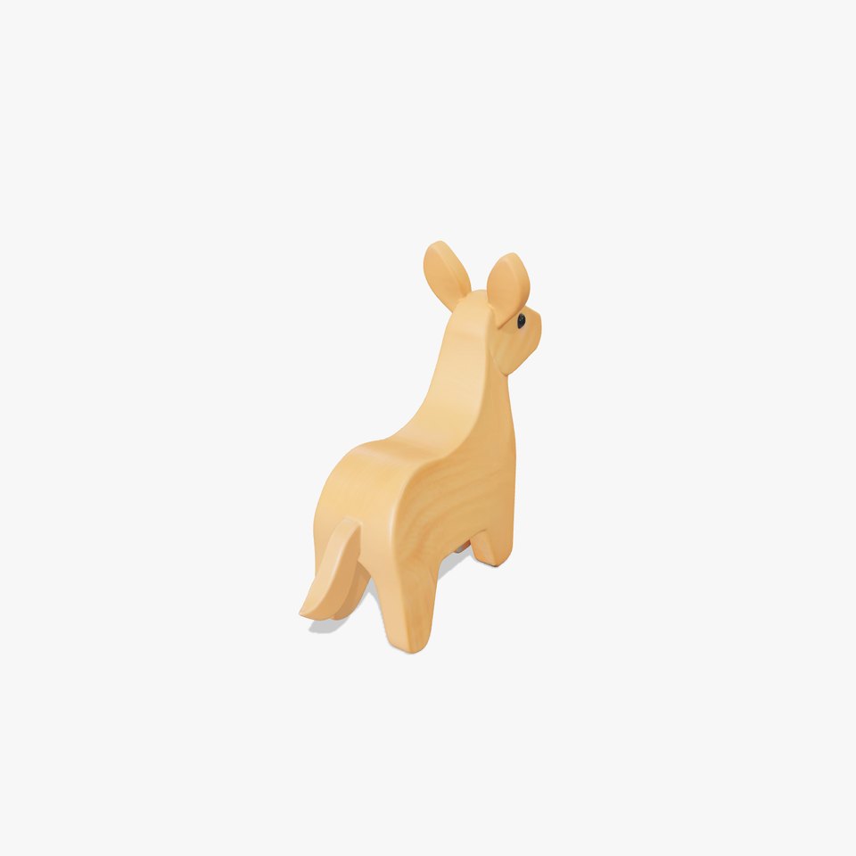Wooden Animal Figurine Model Pack with Three Levels of Detail