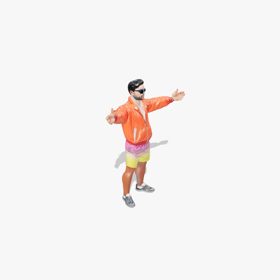 Stylish Beachgoer Rigged and Animated D Model
