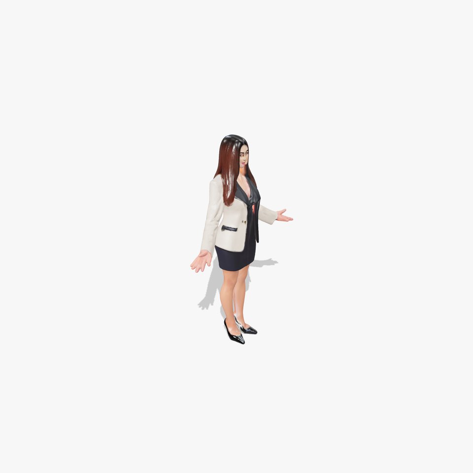 Professional Businesswoman Character Model Rigged and Animated