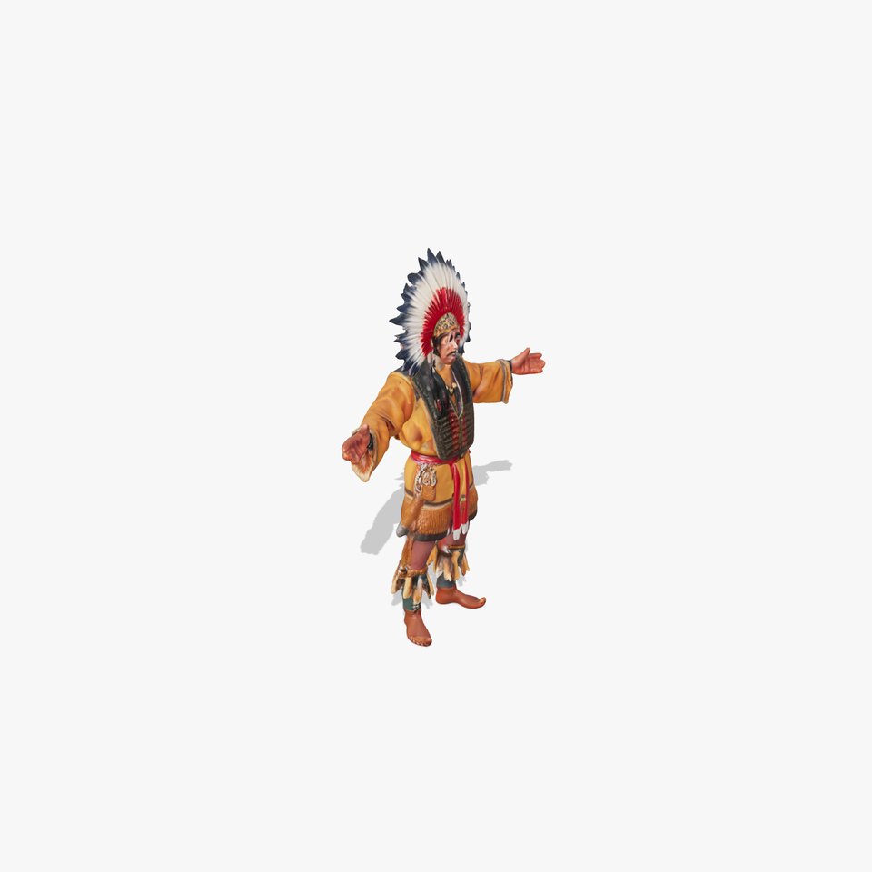 Warrior Chief Rigged and Animated D Character Model