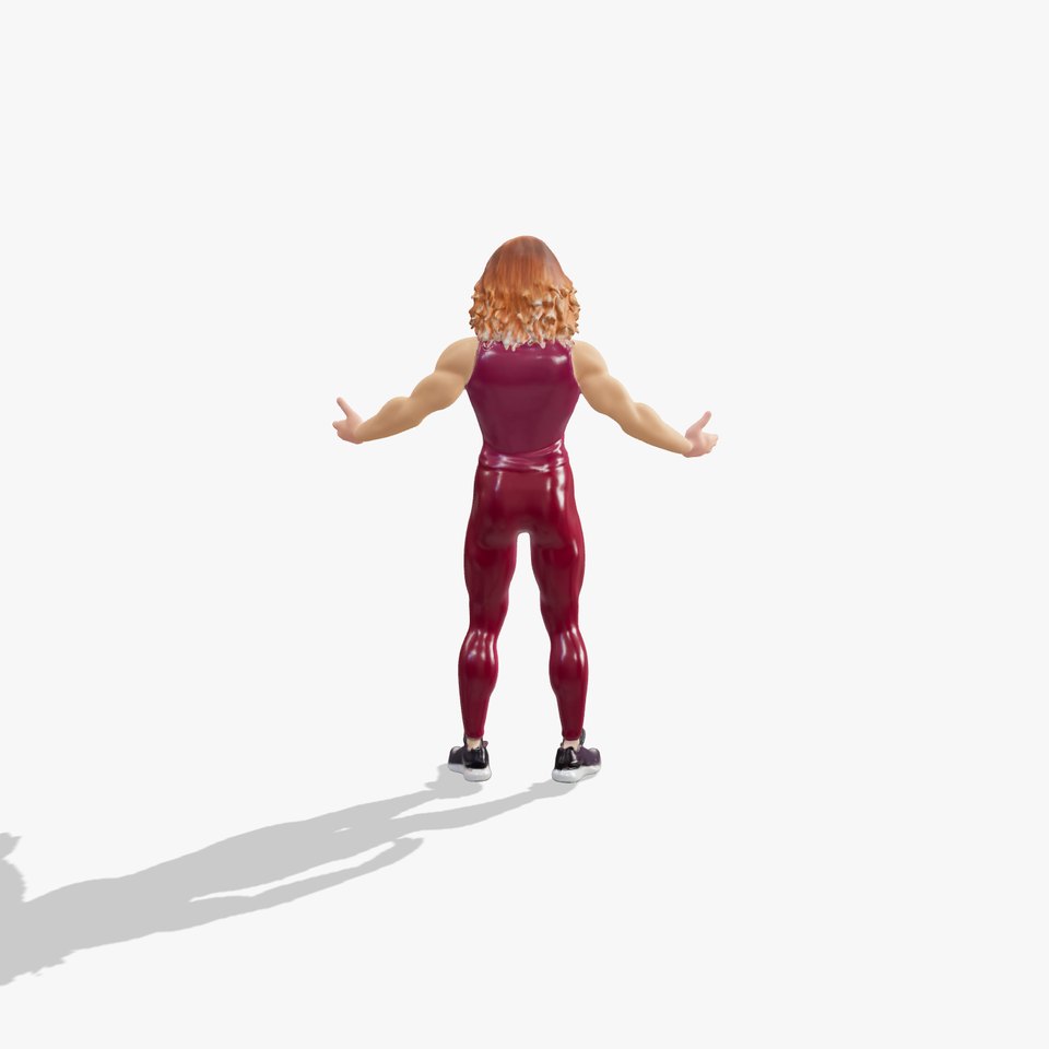 Athletic Female Rigged and Animated Character Model