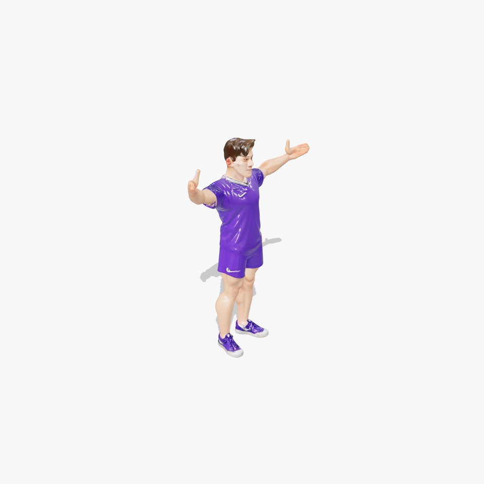 Male Soccer Player Character Rigged and Animated