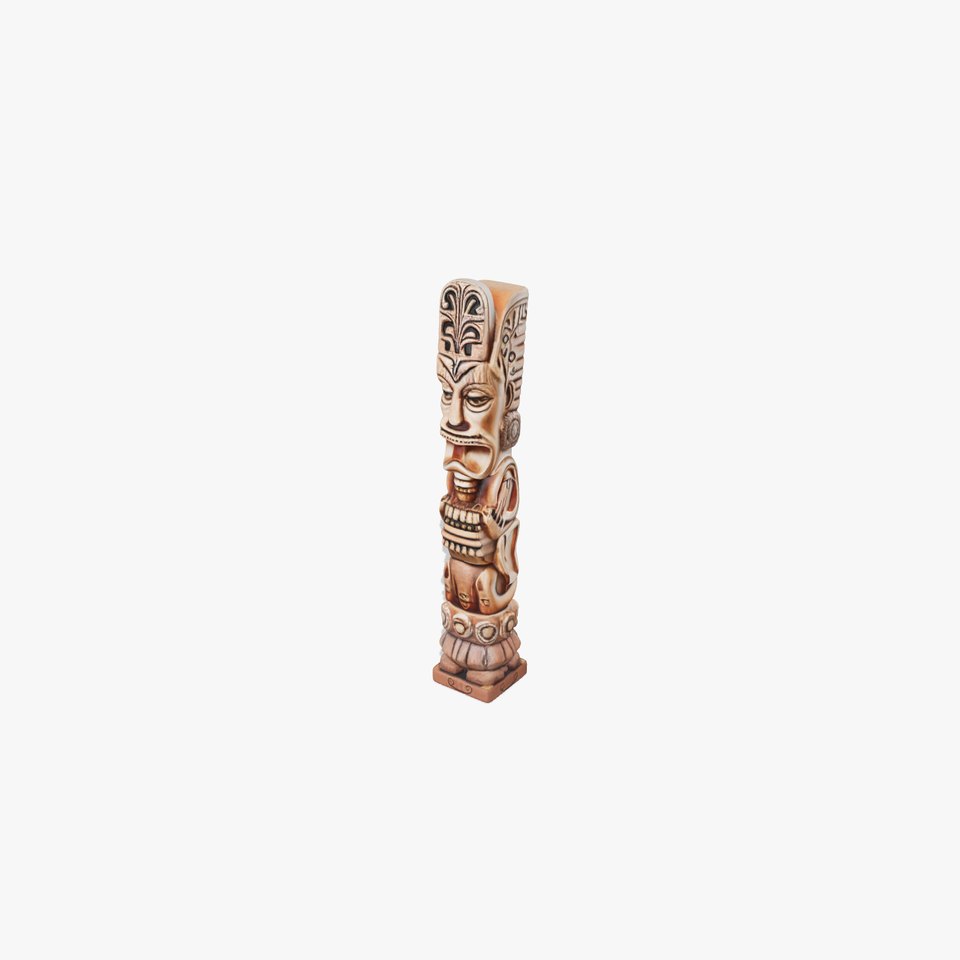 Intricate Wooden Totem Model Pack
