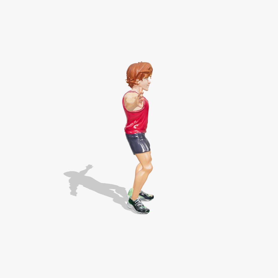 Athletic Rigged and Animated D Character Model with Sportswear