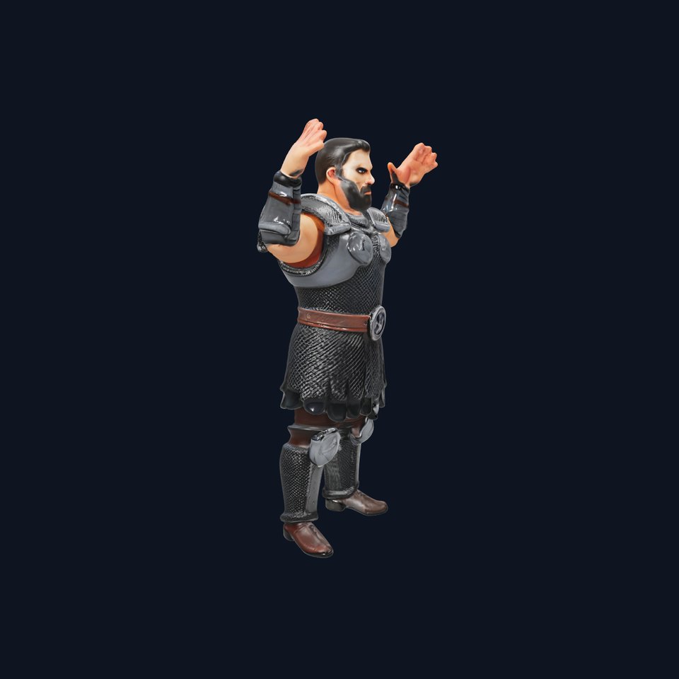 Rigged and Animated Medieval Warrior Character D Model