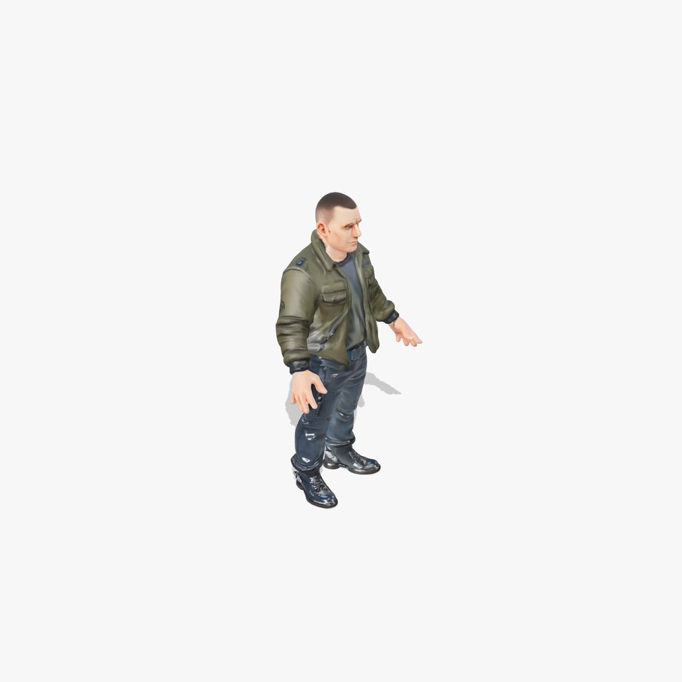 Military Operative Rigged and Animated D Character Model