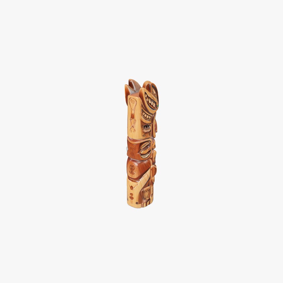Wooden Totem Pole Model Pack  Detailed Tribal Sculpture