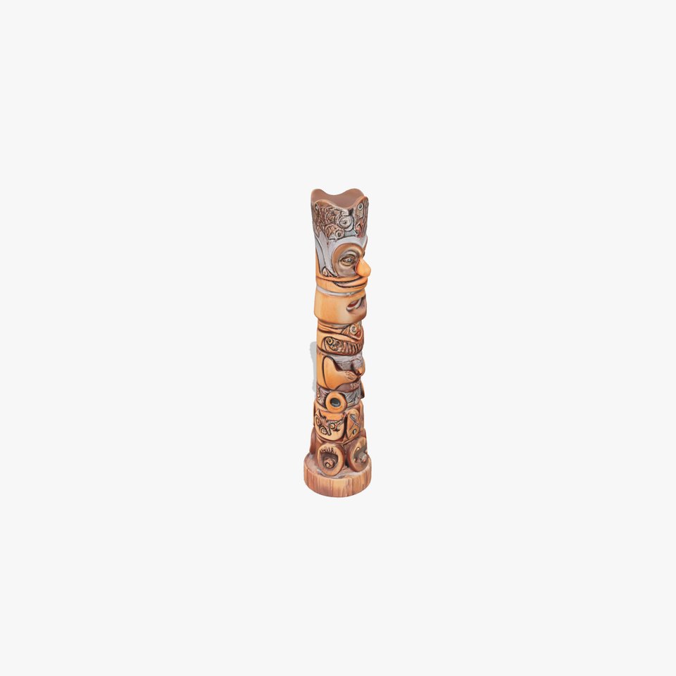 Ornate Totem Pole D Model Pack