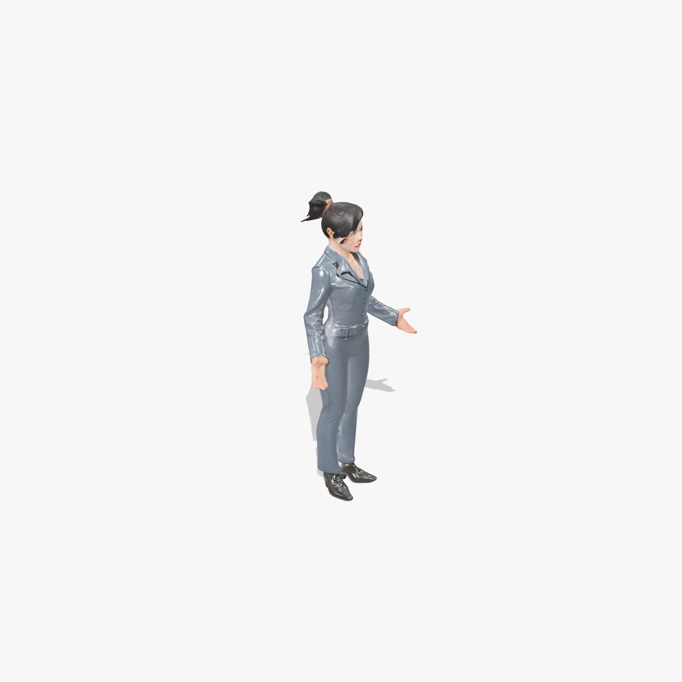 Businesswoman Character Model with Tattoo  Rigged and Animated