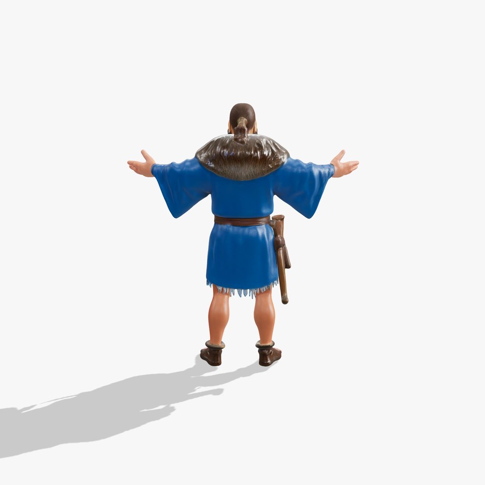 Viking Warrior Rigged and Animated Character Model