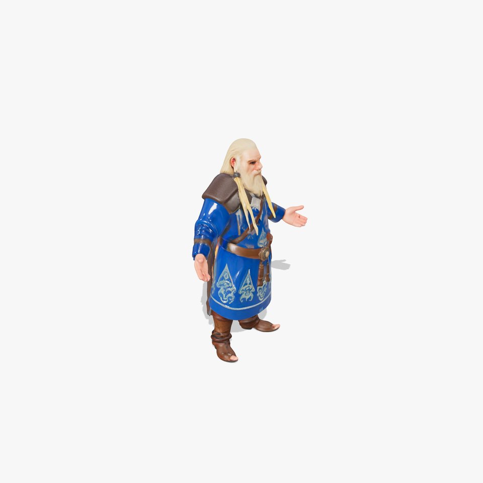 Nordic Warrior Character Model Rigged and Animated