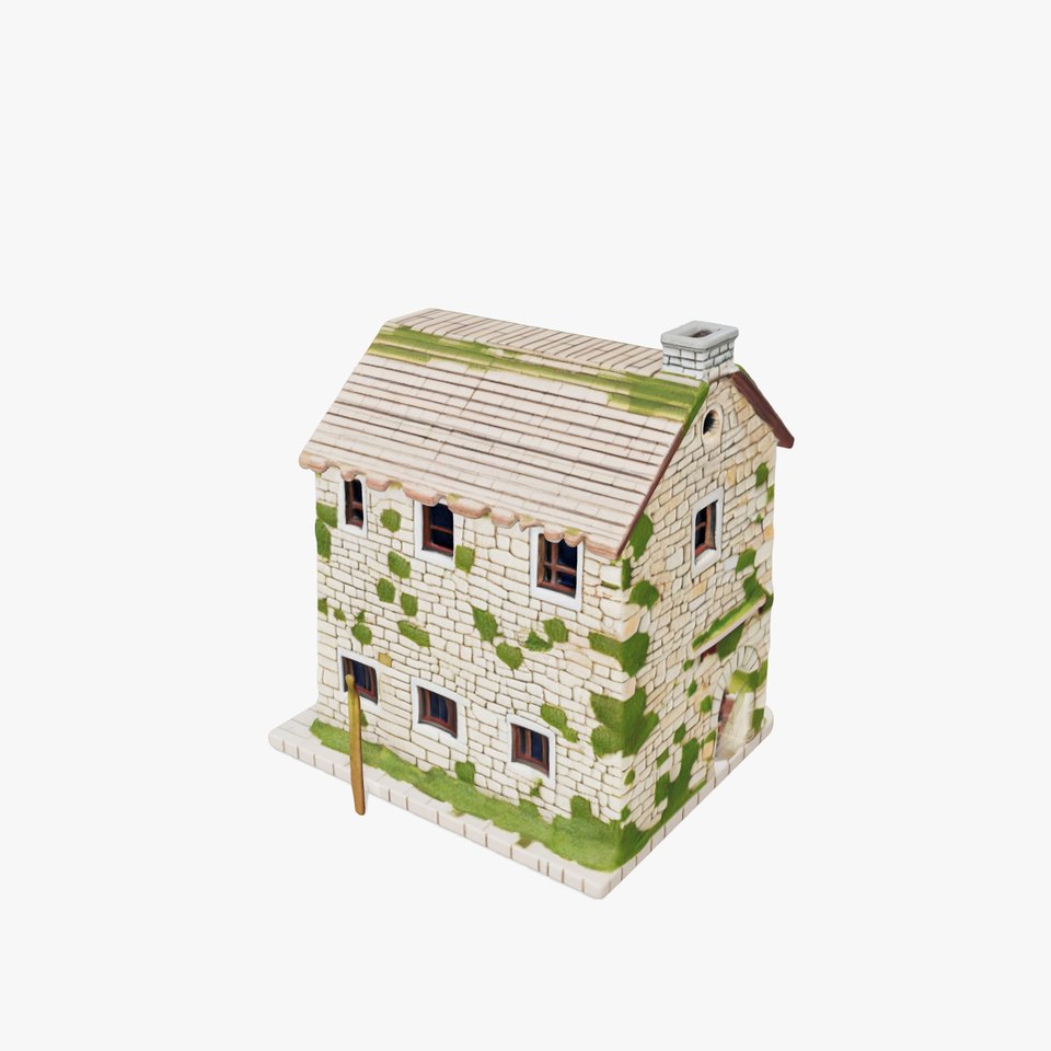 Rustic Stone House with Moss Details Model Pack