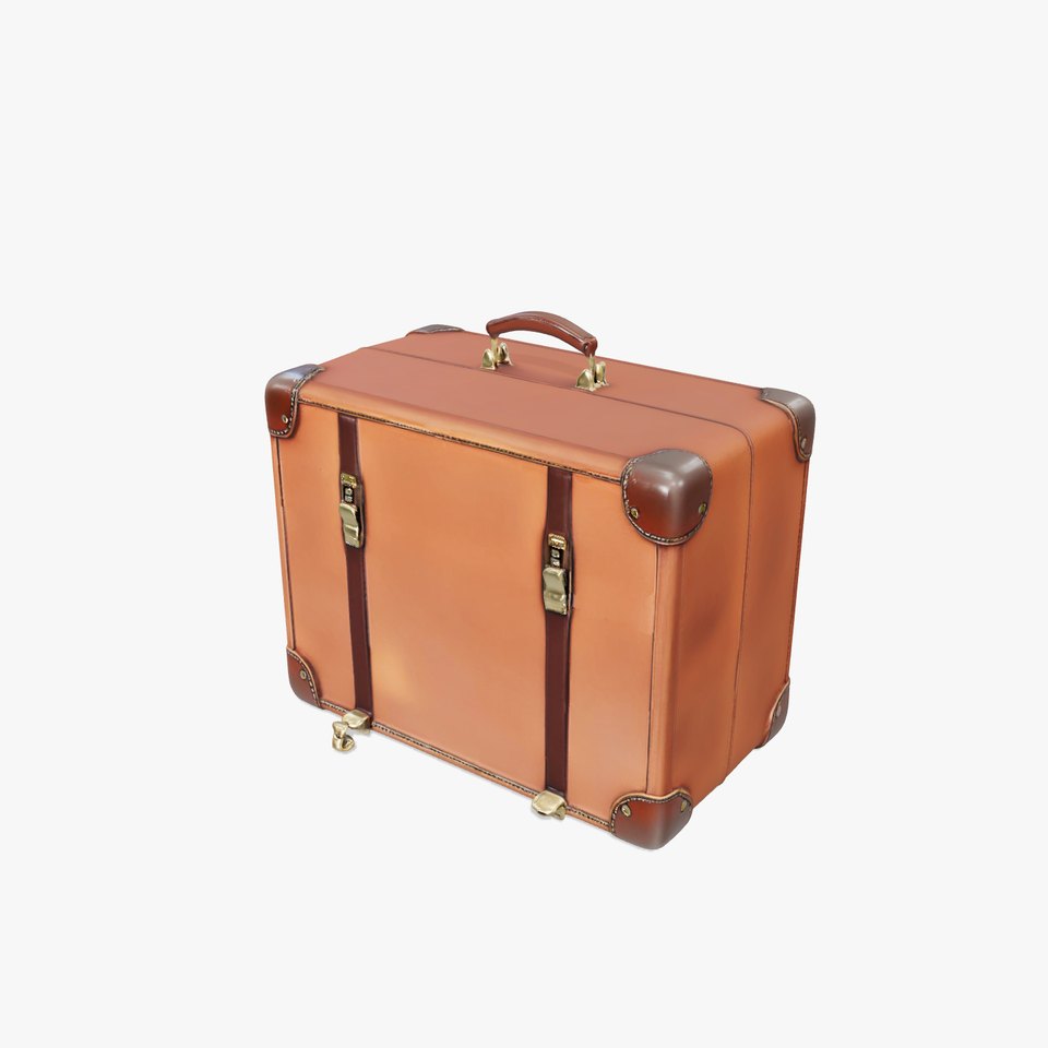 Vintage Leather Suitcase Model Pack