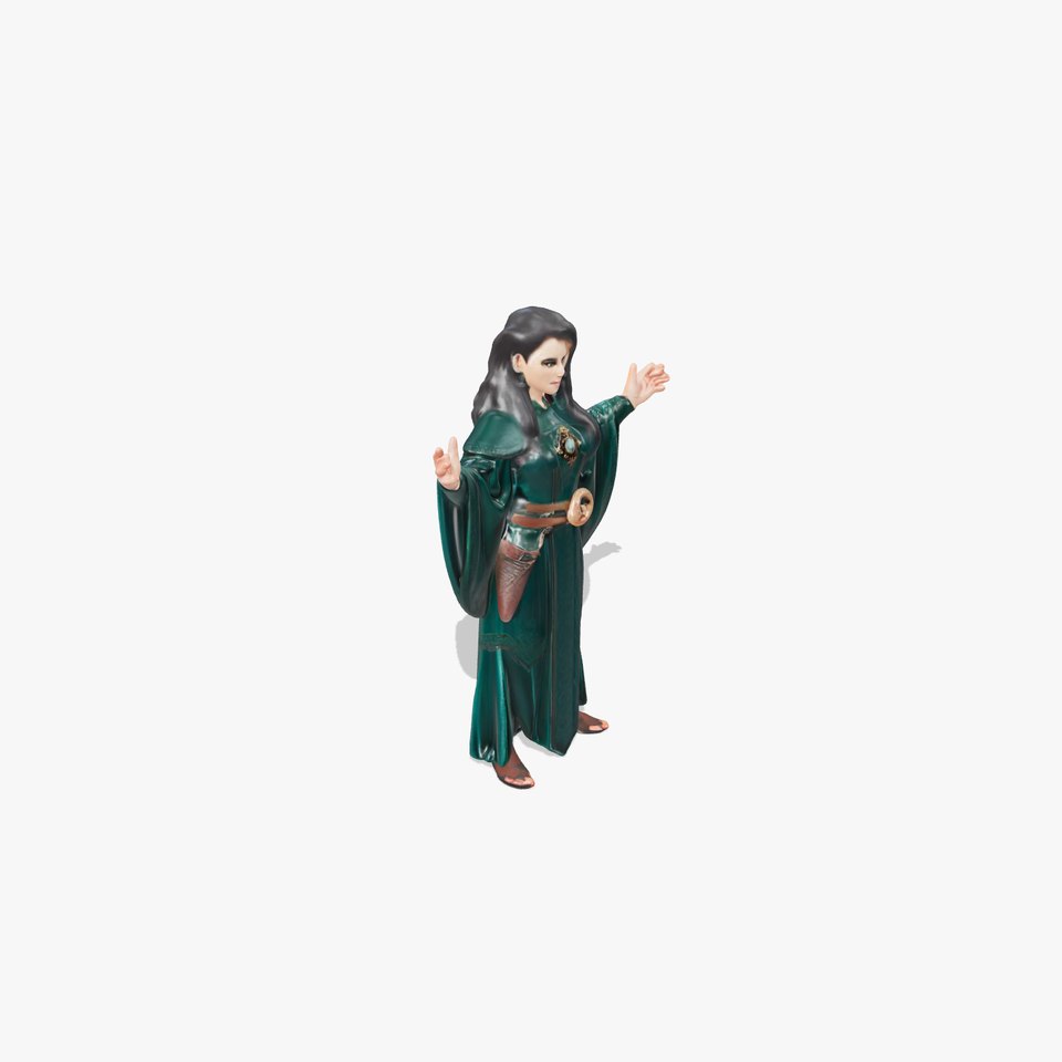 Mystic Sorceress Character Rigged and Animated D Model