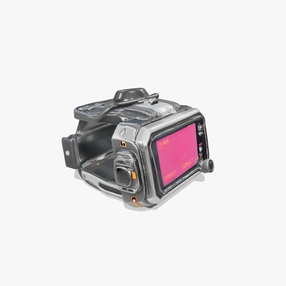 Futuristic Wrist Device Model Pack with Display