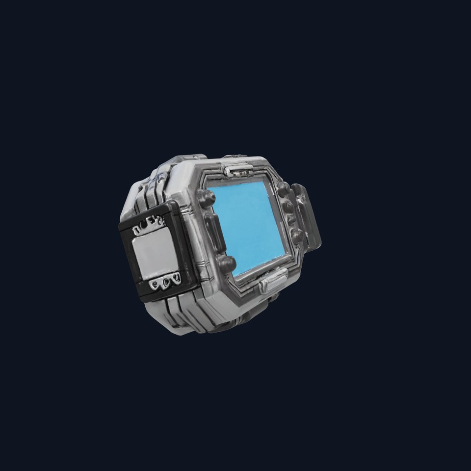 Futuristic Smartwatch Model Pack with Detailed Display