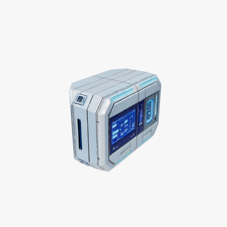 Futuristic Control Panel Model Pack with Interactive UI Display