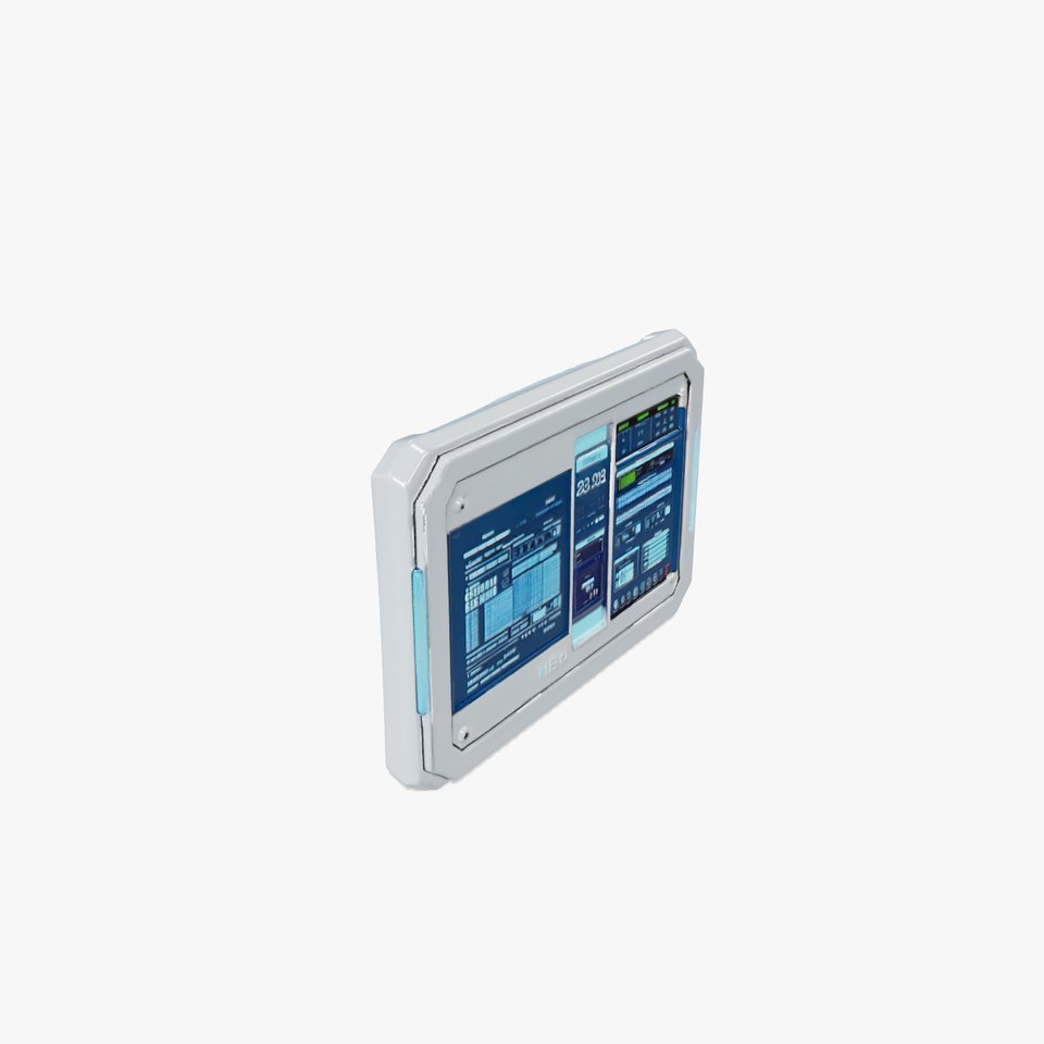Futuristic Control Panel Holographic Display Model Pack