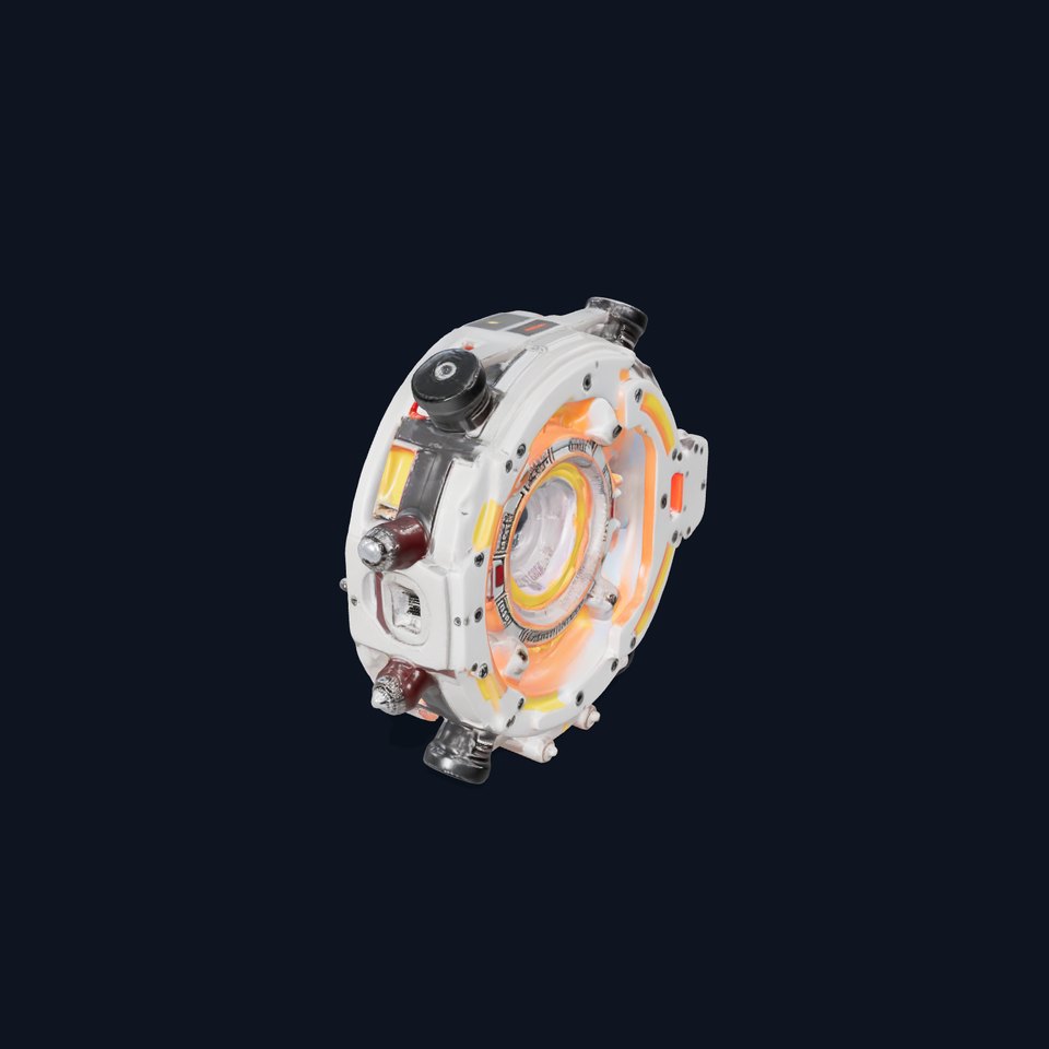 Futuristic Mechanical Device Model Pack with Glowing Details