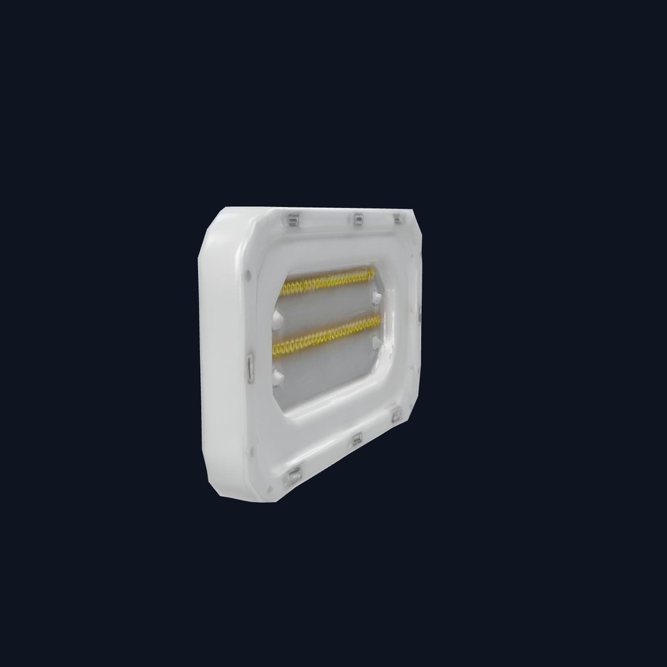 Futuristic Wall Panel with LED Lights Model Pack