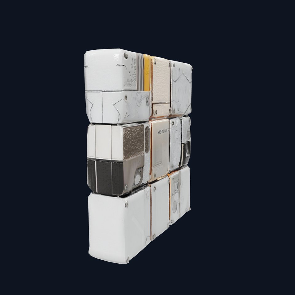 Modern Industrial Texture Panel model pack