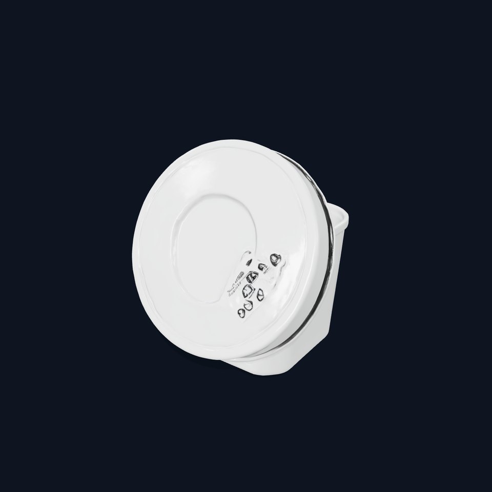 Round Plastic Container with Lid Model Pack