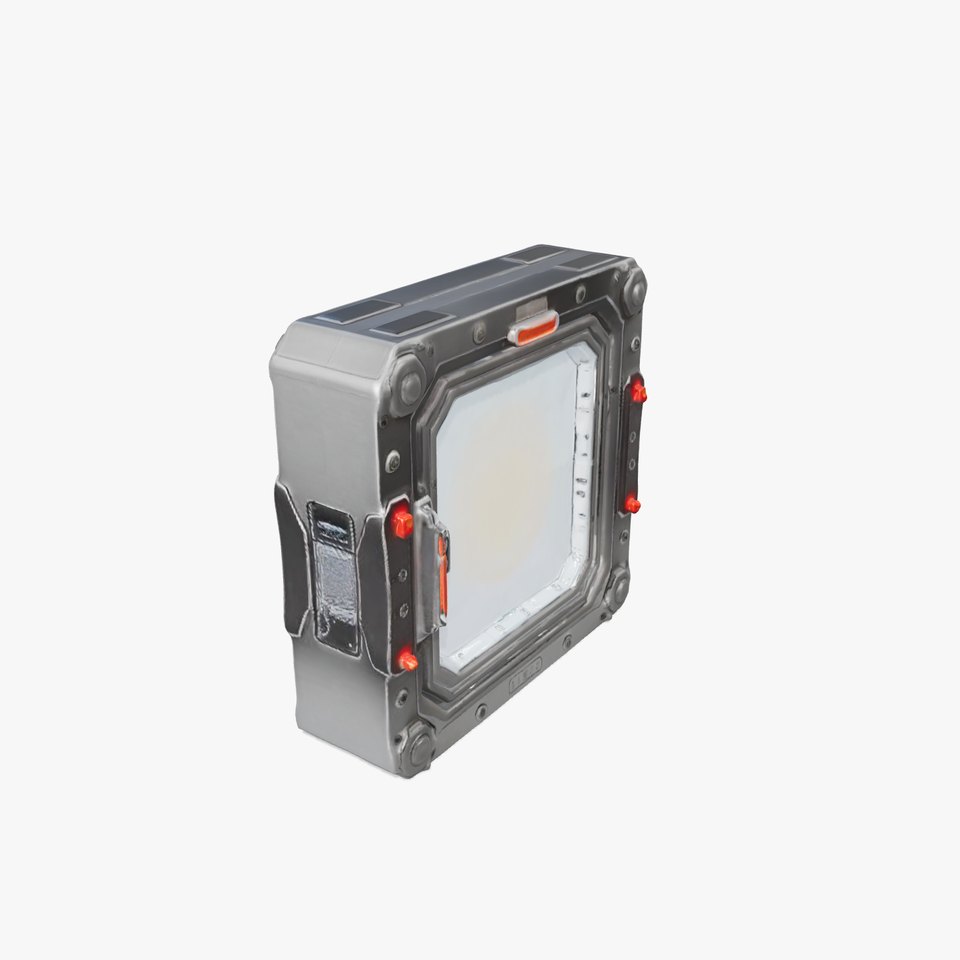 Futuristic Space Door with LED model pack