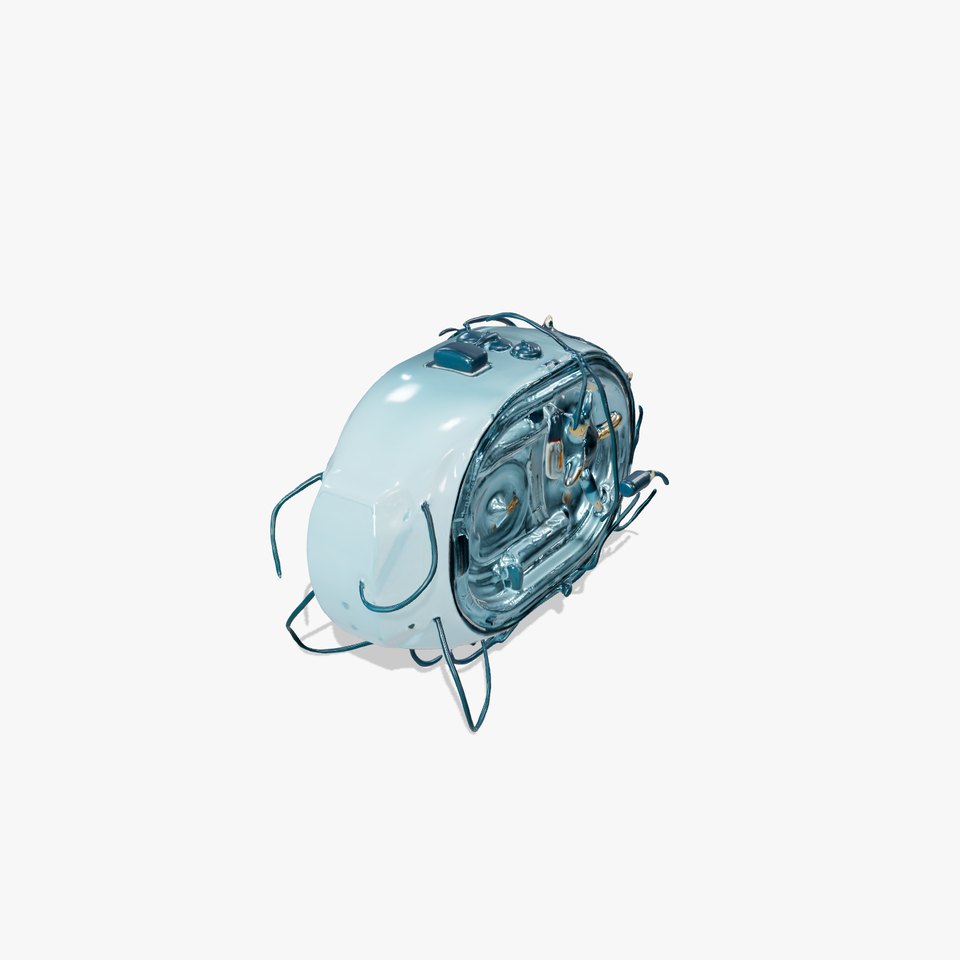 Futuristic Capsule Device model pack with glowing elements