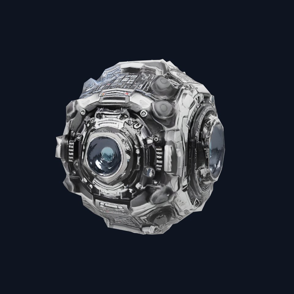 Futuristic SciFi Sphere Holograph Projector Model Pack