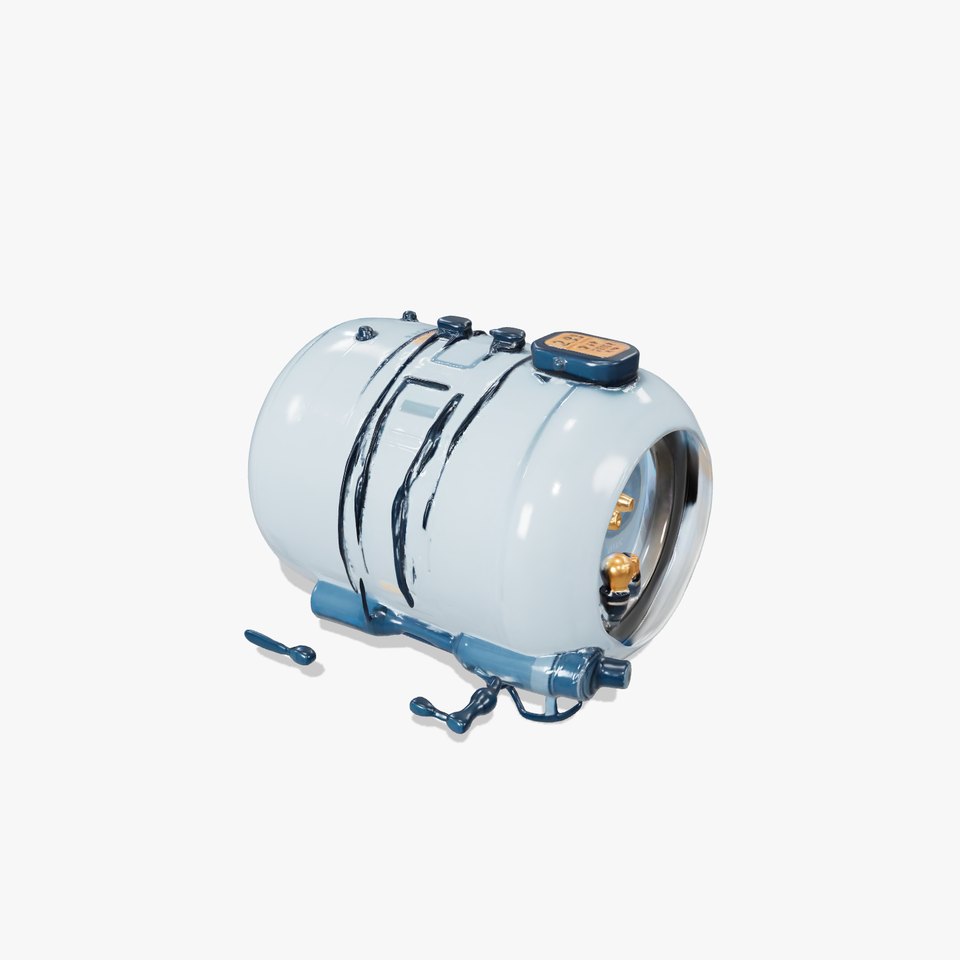 Futuristic Capsule Lamp Model Pack