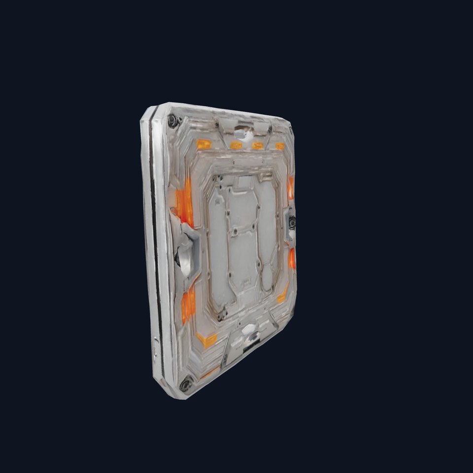 Futuristic Metal Panel with LED Lights Model Pack