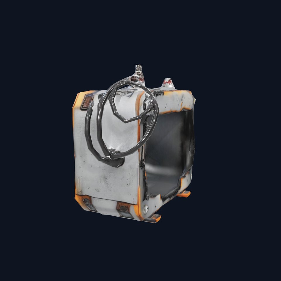 Rusty Industrial Coil Cover with Wires Model Pack