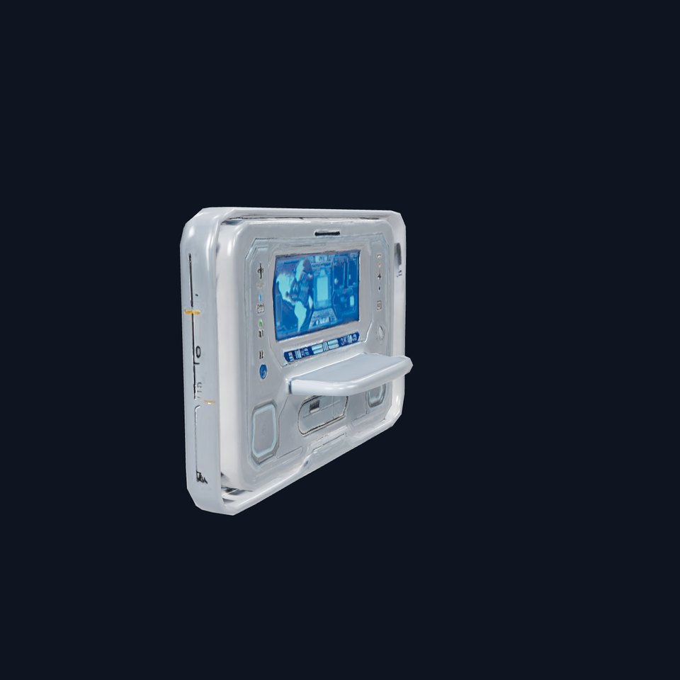 Futuristic Control Panel with Interactive Display model pack