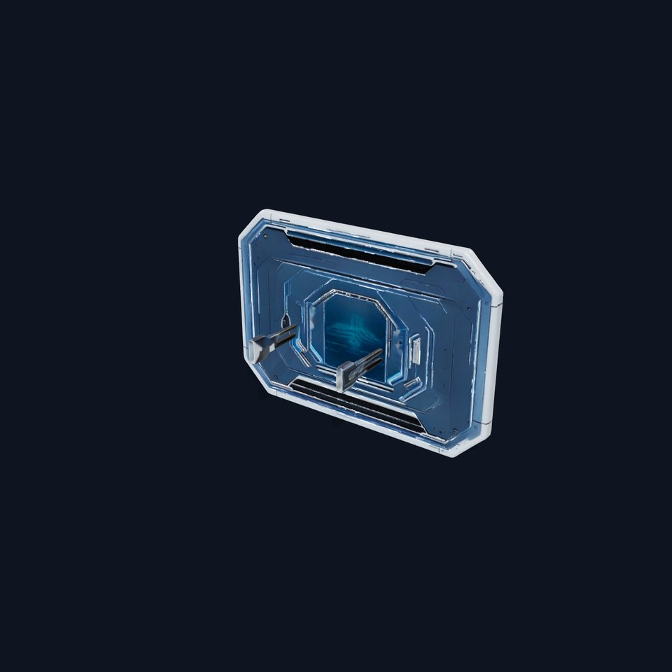 Futuristic Control Panel with Blue Neon Lights Model Pack