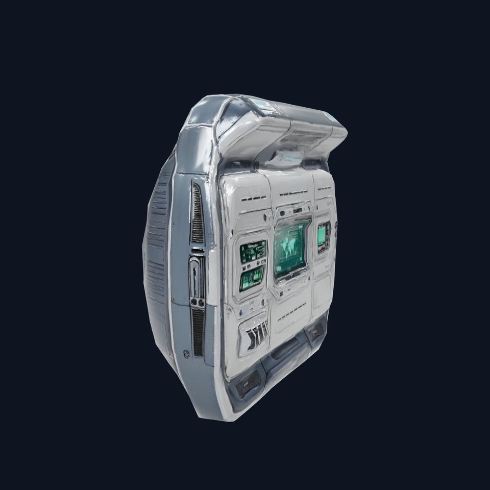 Futuristic Control Panel Model Pack with Interactive Screens