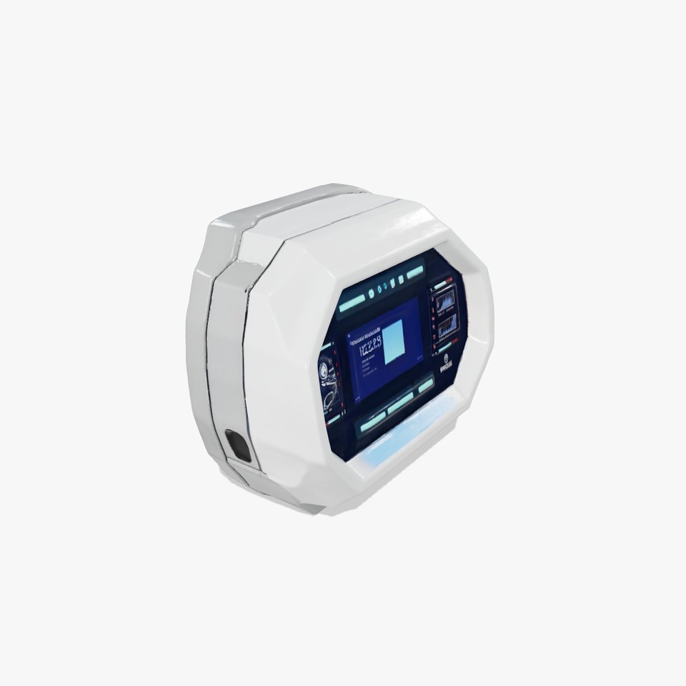 Futuristic Control Panel model pack with interactive display