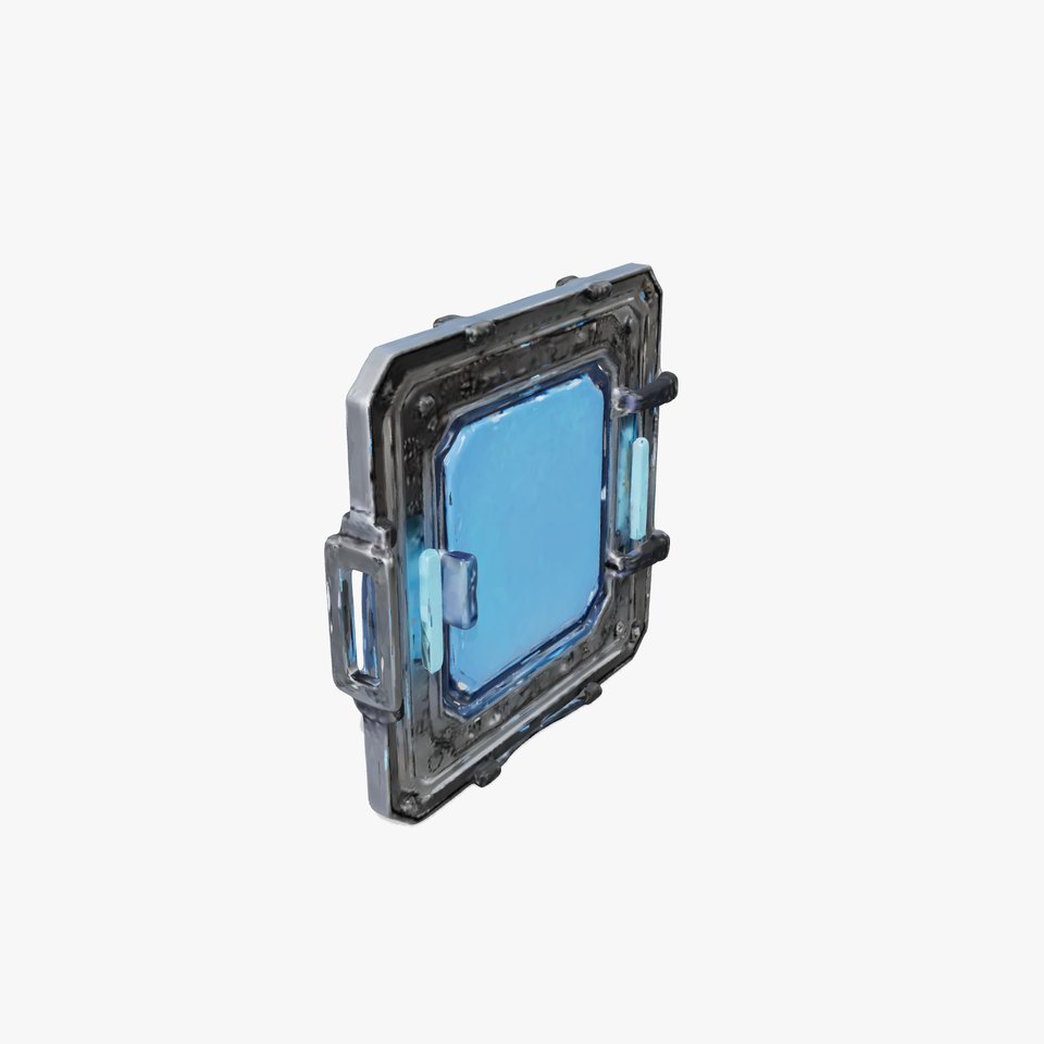Futuristic SciFi Door Model Pack with Blue Glow