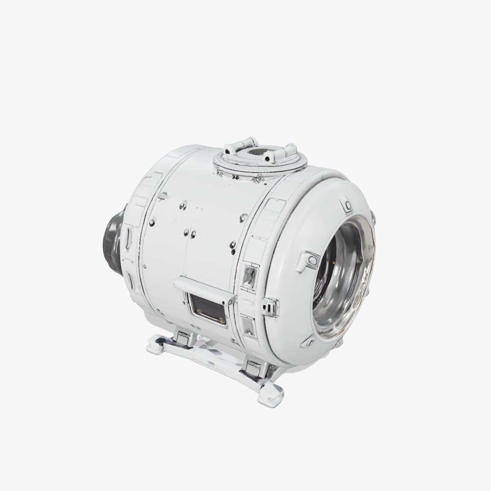 Futuristic Engine Model Pack with LEDs and Metallic Surface