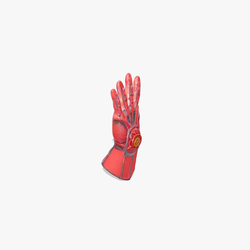 Futuristic Red Cybernetic Glove Model Pack