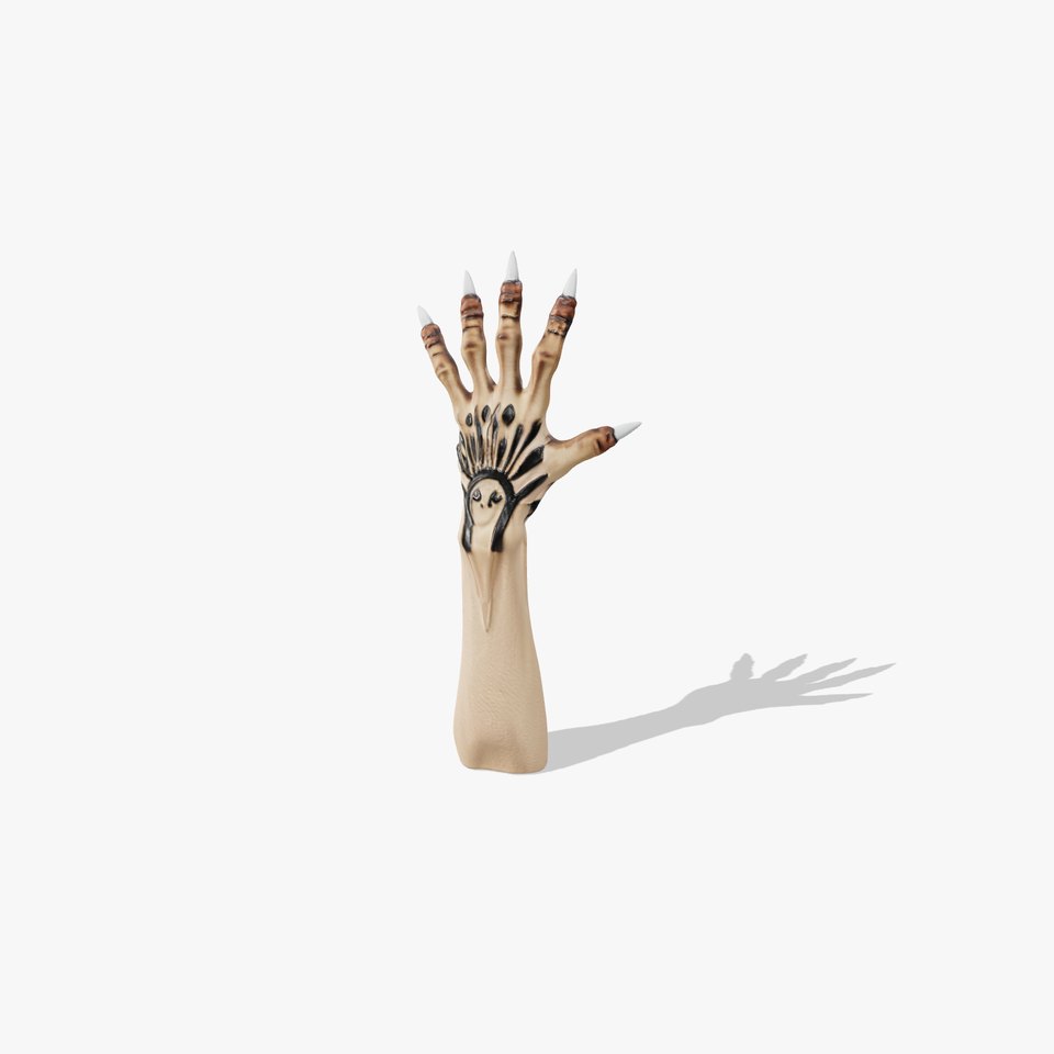 Mystical Hand with Tattoo and Claws Model Pack