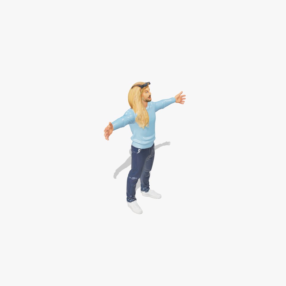 Casual Male Character Model Pack with Blue Sweater