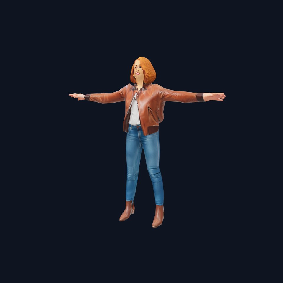 Casual Female Outfit Model Pack with Leather Jacket