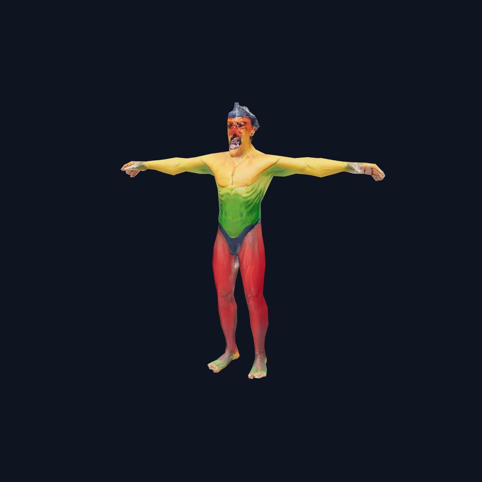 Colorful Demon Character Model Pack with Tribal Design