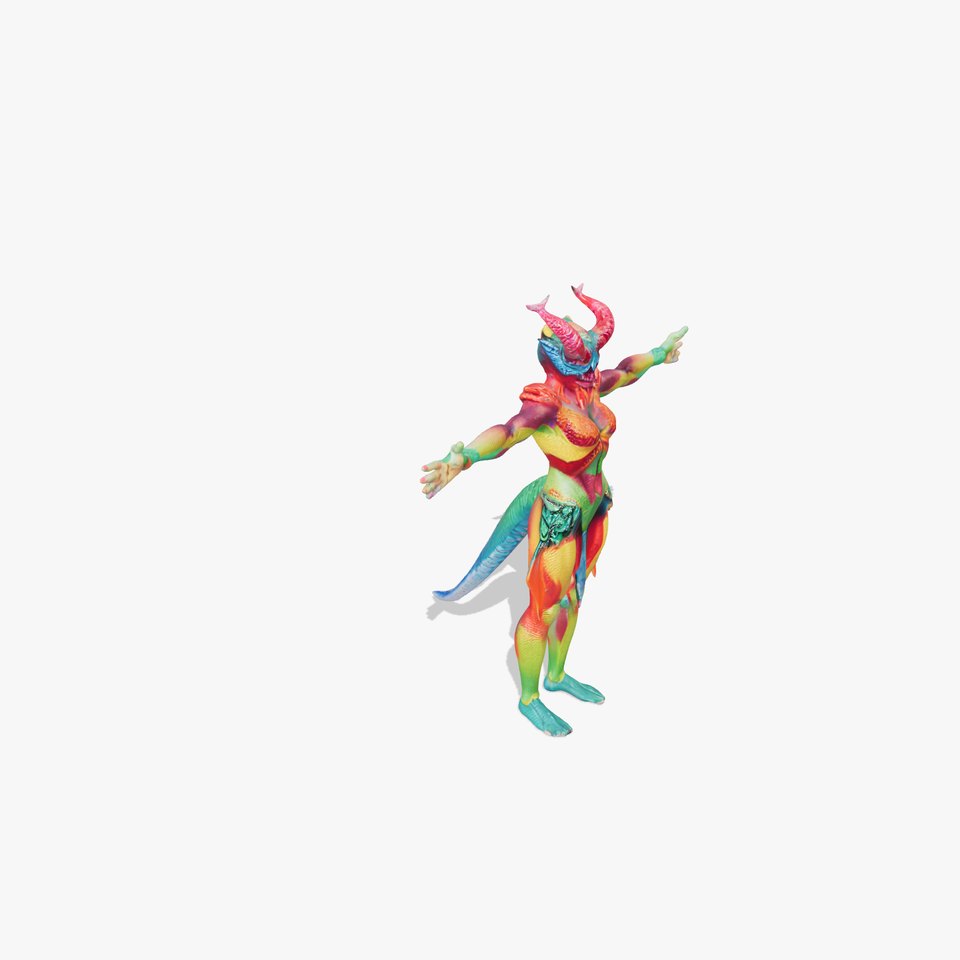 Colorful Dragon Humanoid Model Pack with Detailed Textures