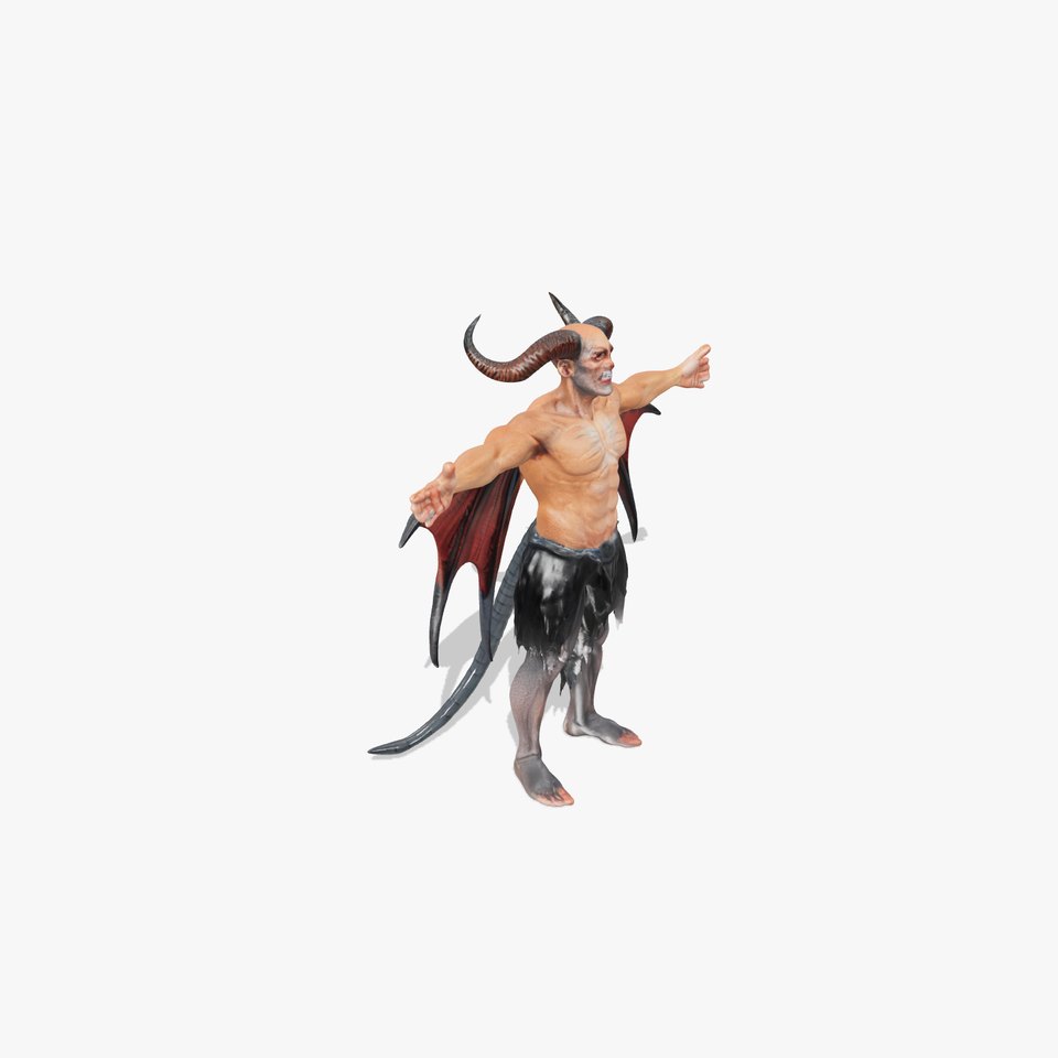 Demonic Creature Model Pack with Wings and Muscular Build