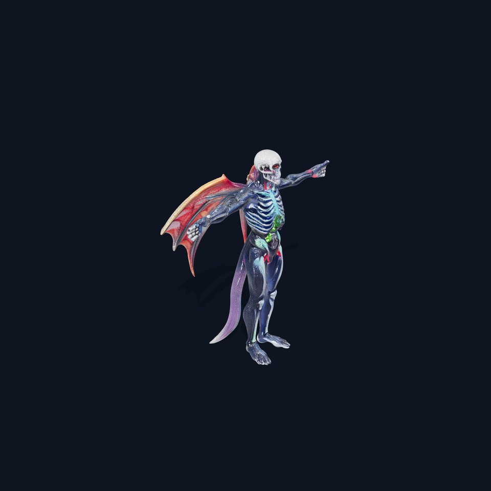 Skeleton Demon with Wings Model Pack