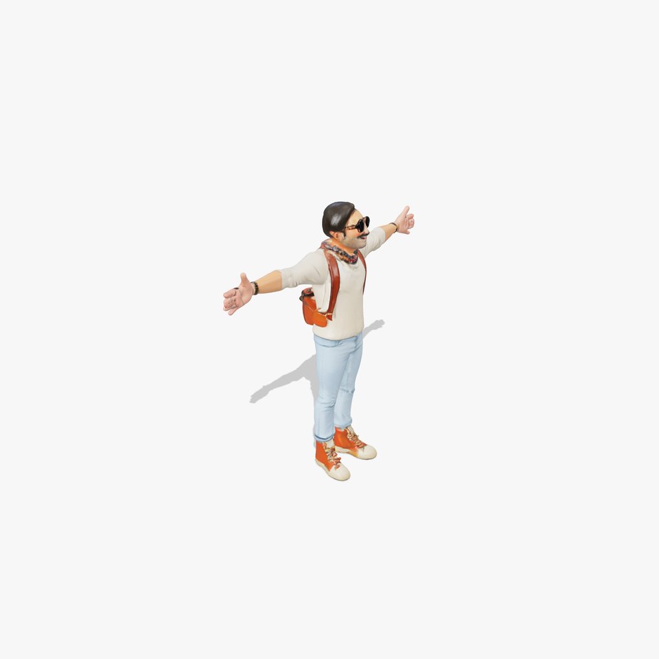Fashionable Man Character Model Pack with Accessories