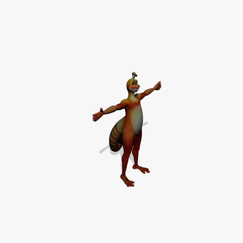 Vibrant Alien Creature Model Pack with Colorful Fur and Antennae