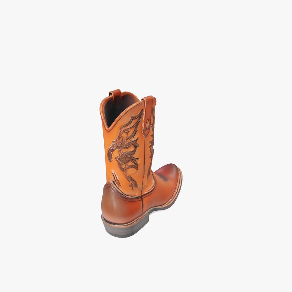 Western Cowboy Boot Detailed Model Pack